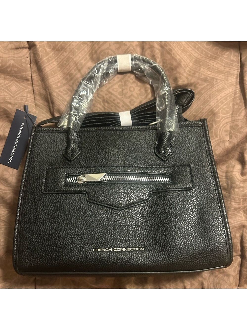 French Connection Black Satchel Bag